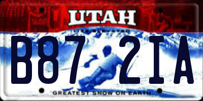 UT license plate B872IA