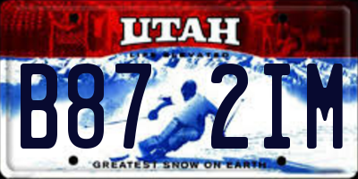 UT license plate B872IM