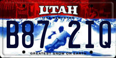 UT license plate B872IQ