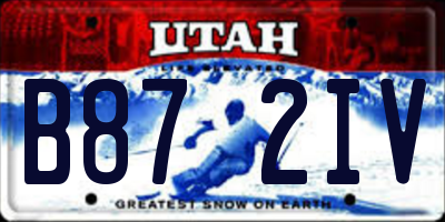 UT license plate B872IV
