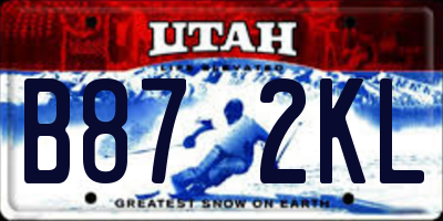 UT license plate B872KL