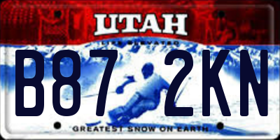 UT license plate B872KN