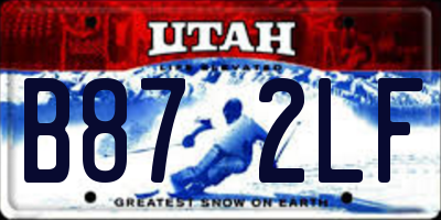 UT license plate B872LF