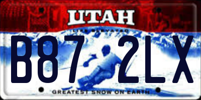 UT license plate B872LX