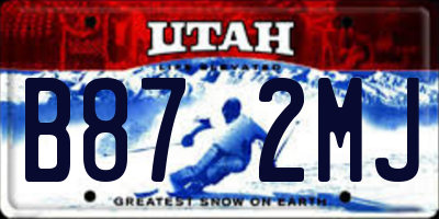 UT license plate B872MJ