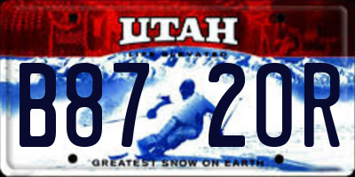UT license plate B872OR