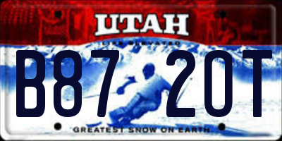 UT license plate B872OT