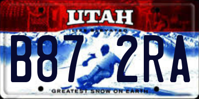 UT license plate B872RA