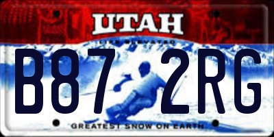 UT license plate B872RG