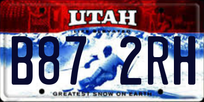 UT license plate B872RH