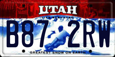 UT license plate B872RW