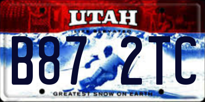 UT license plate B872TC