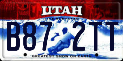 UT license plate B872TT