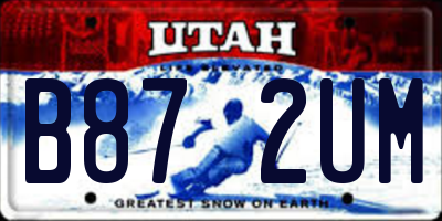 UT license plate B872UM