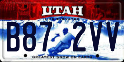 UT license plate B872VV