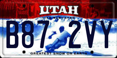 UT license plate B872VY