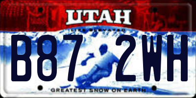UT license plate B872WH