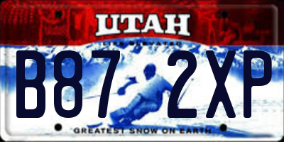 UT license plate B872XP