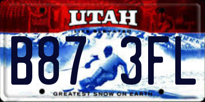 UT license plate B873FL