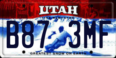 UT license plate B873MF