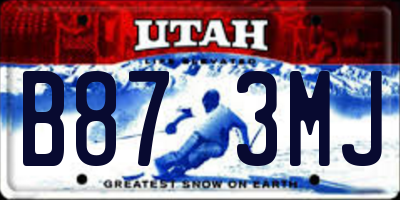UT license plate B873MJ