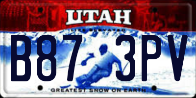 UT license plate B873PV