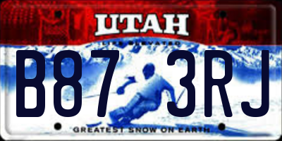 UT license plate B873RJ