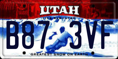 UT license plate B873VF
