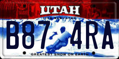 UT license plate B874RA
