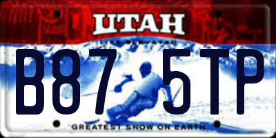 UT license plate B875TP
