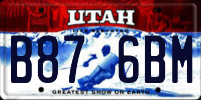 UT license plate B876BM