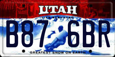 UT license plate B876BR
