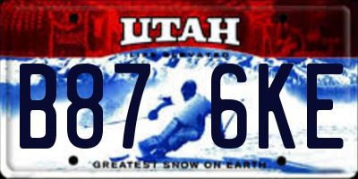 UT license plate B876KE