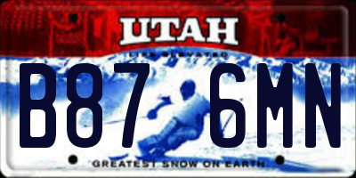 UT license plate B876MN