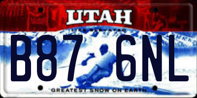 UT license plate B876NL