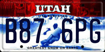 UT license plate B876PG