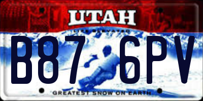 UT license plate B876PV
