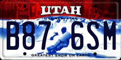 UT license plate B876SM