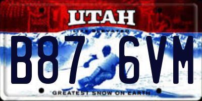 UT license plate B876VM