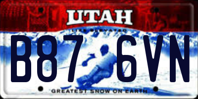 UT license plate B876VN