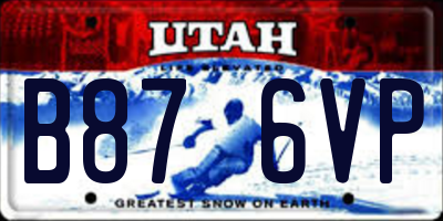 UT license plate B876VP