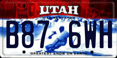 UT license plate B876WH