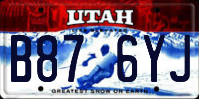 UT license plate B876YJ