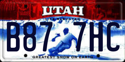 UT license plate B877HC