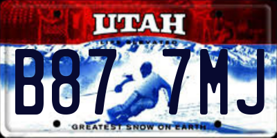 UT license plate B877MJ