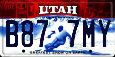UT license plate B877MY