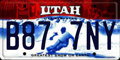 UT license plate B877NY