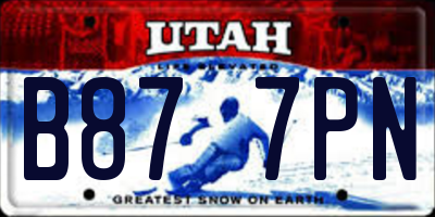 UT license plate B877PN