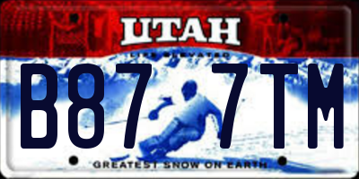 UT license plate B877TM