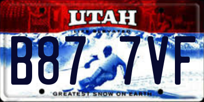 UT license plate B877VF